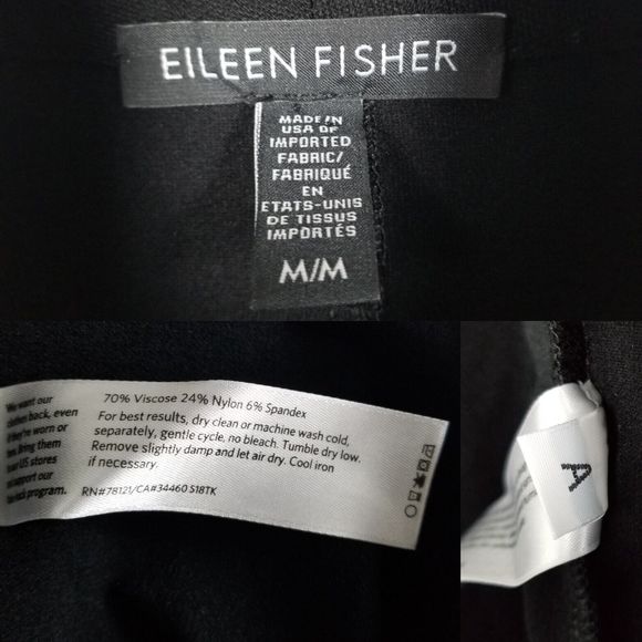 Eileen Fisher Black Viscose Blend Ponte Jersey Minimalist Longline Cardigan Sz M - Picture 13 of 14